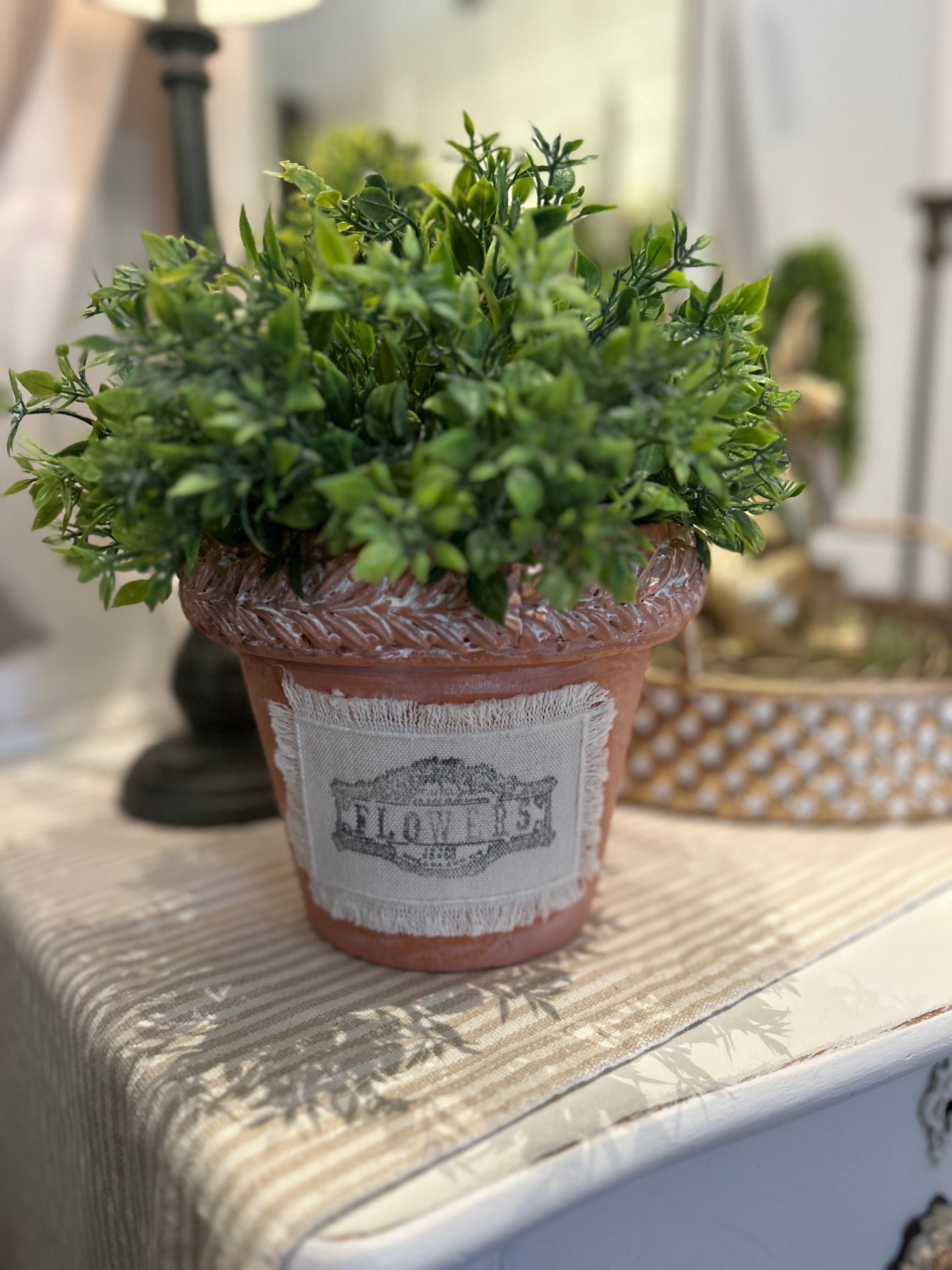 FF#012 Terracotta/square/flowerstamp