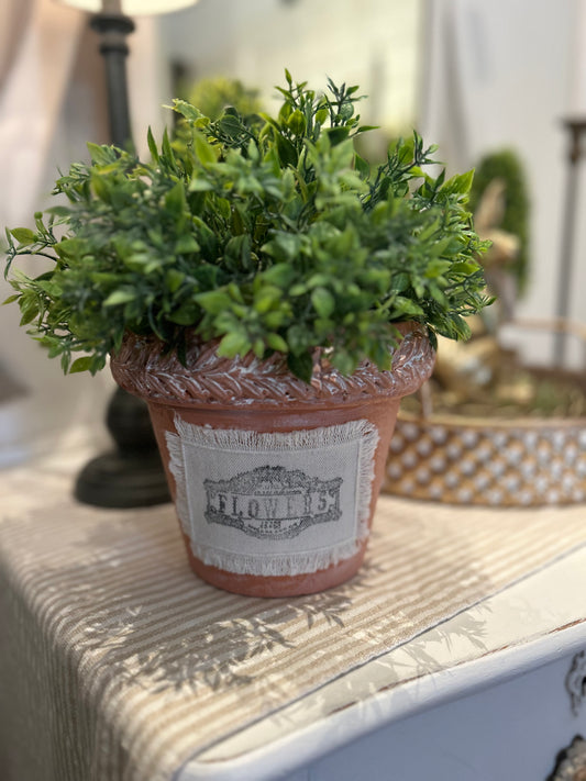 FF#012 Terracotta/square/flowerstamp